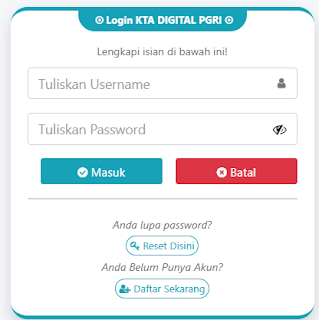 Register PGRI Medan - Persatuan Guru Republik Indonesia Cabang Medan